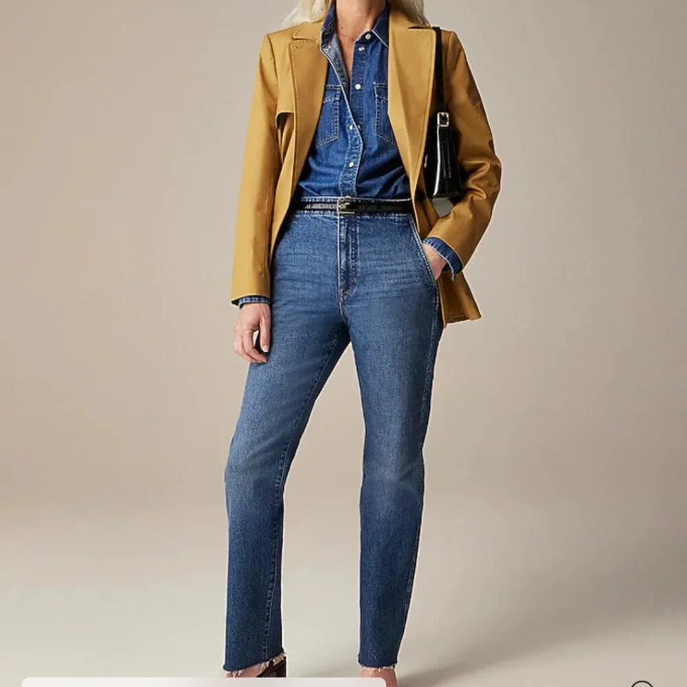 J. CREW High rise Straight Jean with Slant Pockets Size 29 - Picture 1 of 9